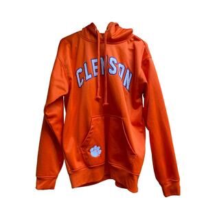 OVB Clemson Tigers Arch Logo Pocket Orange Heavy Soft Unisex Hoodie Med